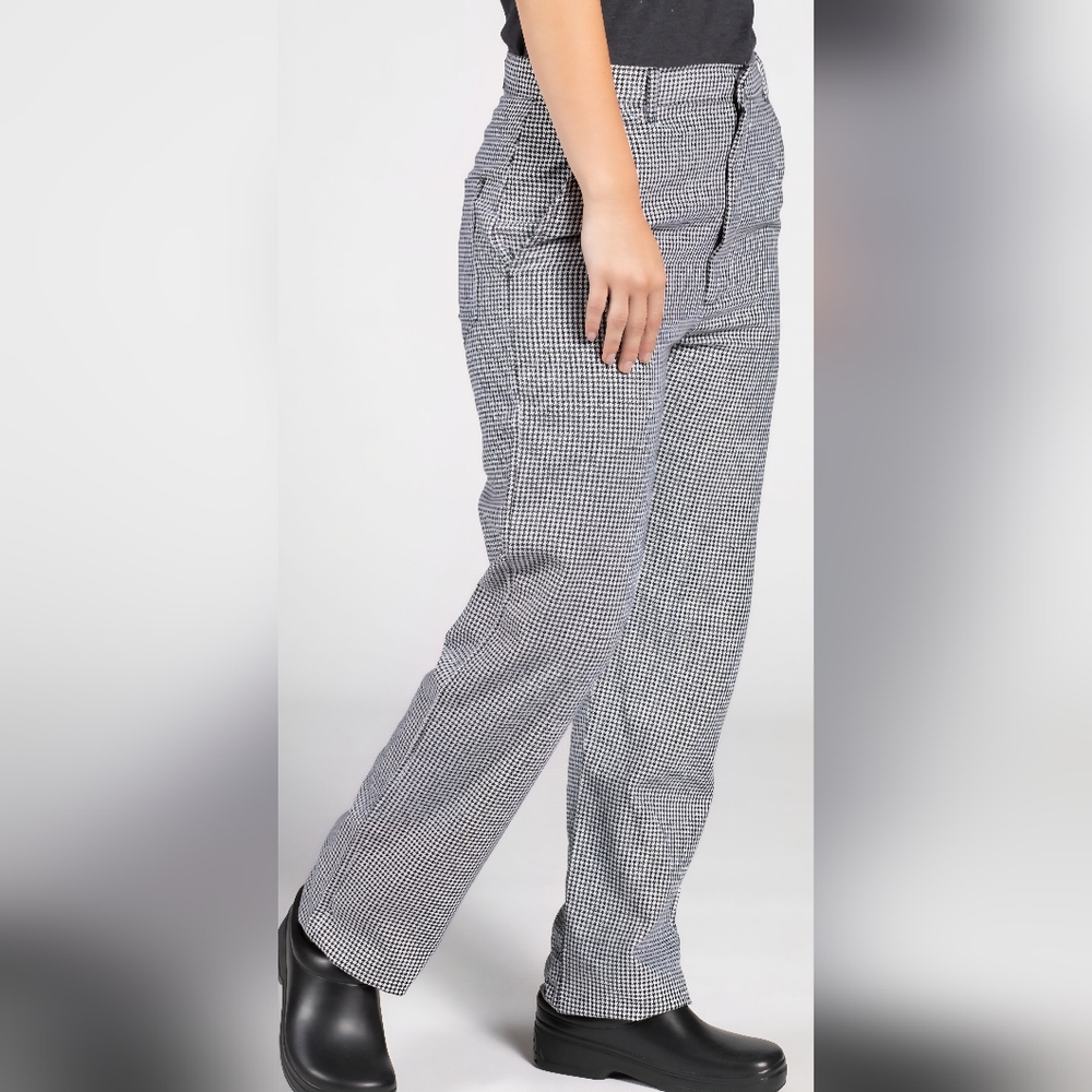 Uncommon Threads Houndstooth Kitchen Pant #4013 NWOT